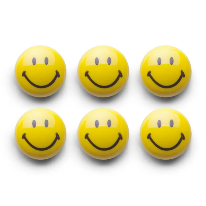 Ostatnie sztuki Magnesy Smiley, 6 sztuk, Ø 3 cm -