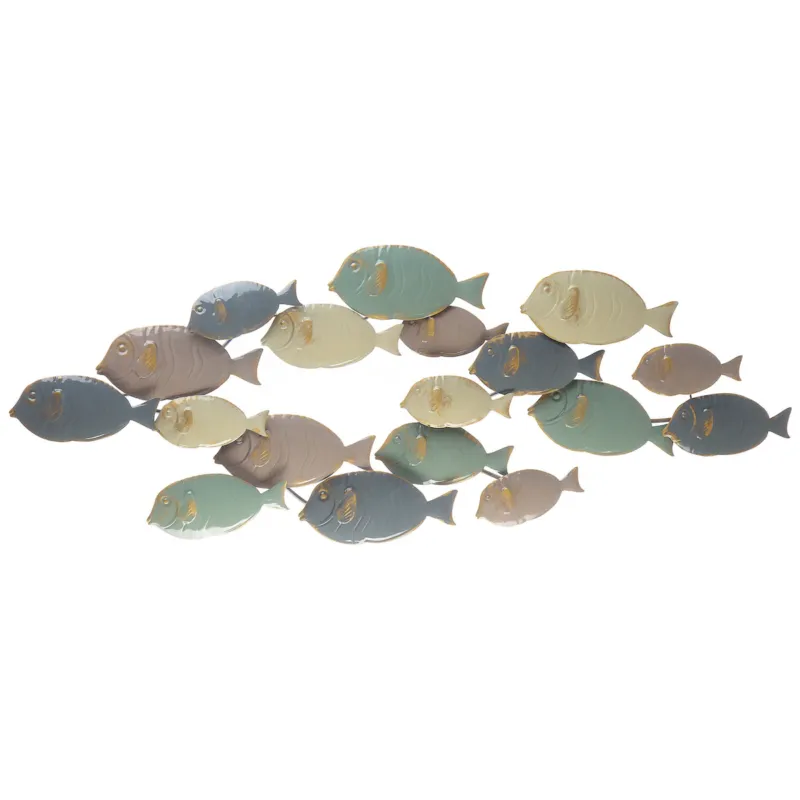 Tani Dekoracja ścienna Ryba FERMIUM Metal 47 cm Kolorowy -