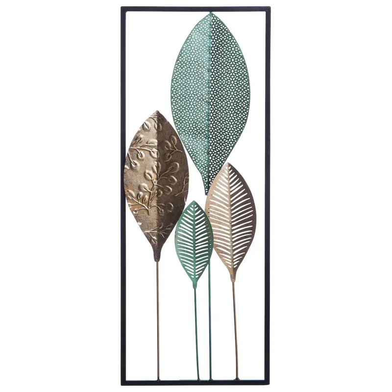 Dekoracja ścienna Liść PLATINUM Metal 75 cm Kolorowy - Taniej