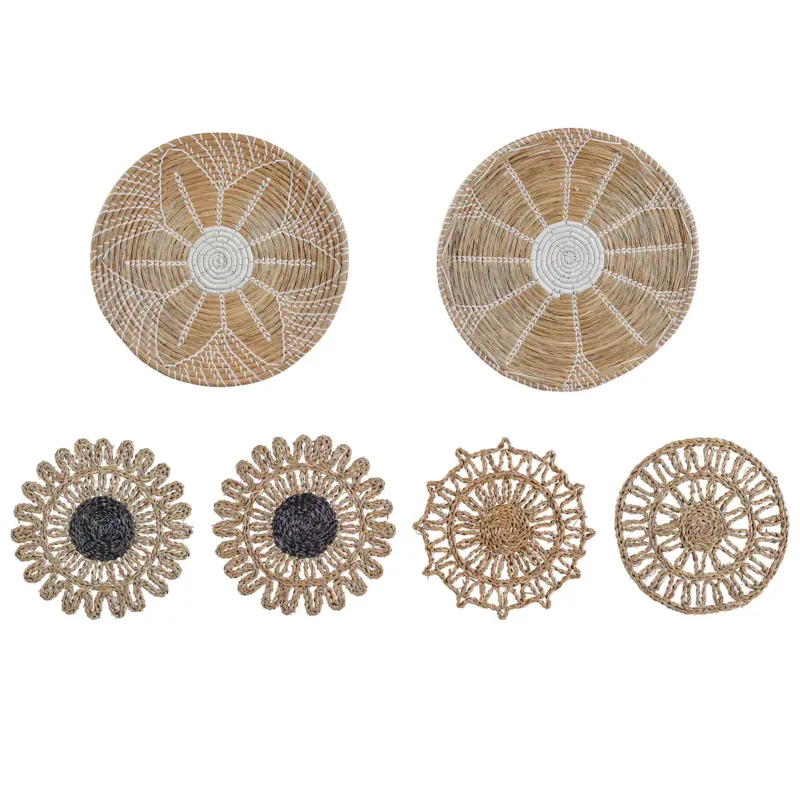 Zestaw dekoracji ściennych PINTANO Trawa morska 50/35/36 cm Naturalny - Promocja