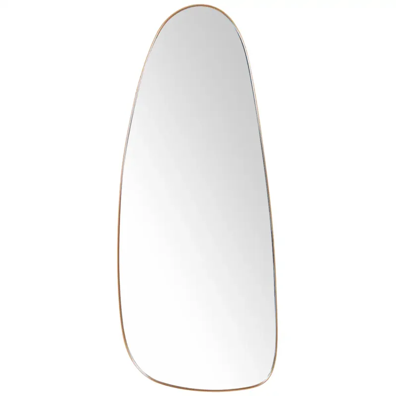 Super okazja Lustro ścienne CERGY 39 cm 95 cm Metal Złoty -