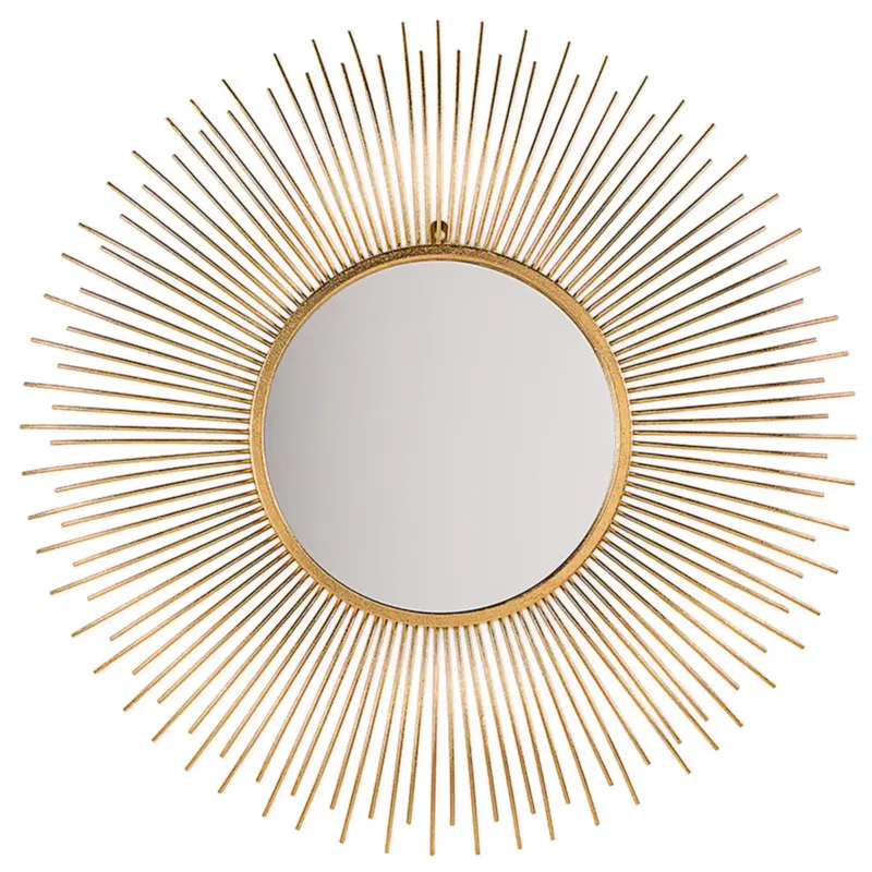 Sprawdź teraz Lustro ścienne CILLY 80 cm 80 cm Metal Złoty -