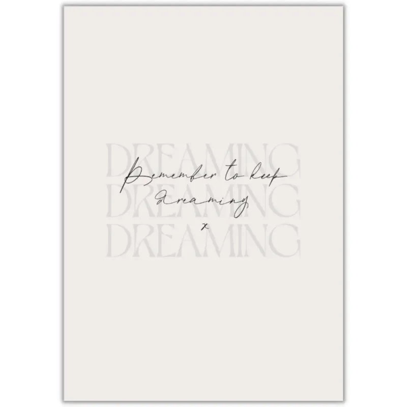 plakat dreaming 21x30 cm - Dodaj do koszyka