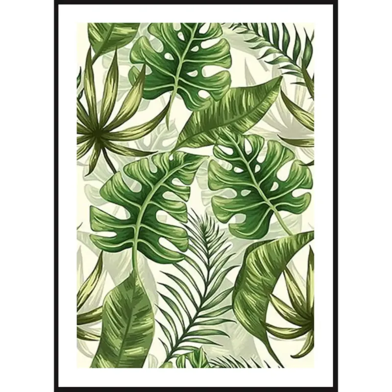 Poster Story, Plakat, Obraz - Wzór Tropikalnych Liści, wymiary 60 x 84 cm - Oferta limitowana