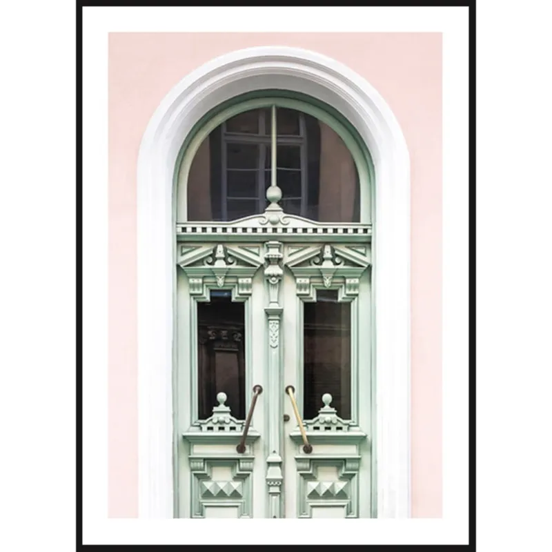 Poster Story, Plakat, Obraz - Zielone Drzwi Balkonowe, wymiary 70 x 100 cm - Cena promocyjna