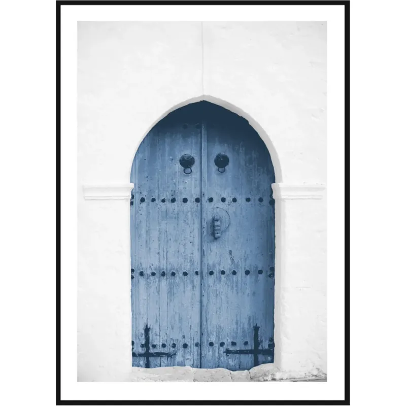 Poster Story, Plakat, Obraz - Niebieskie Drzwi w Grecji, wymiary 42 x 60 cm - Rabat