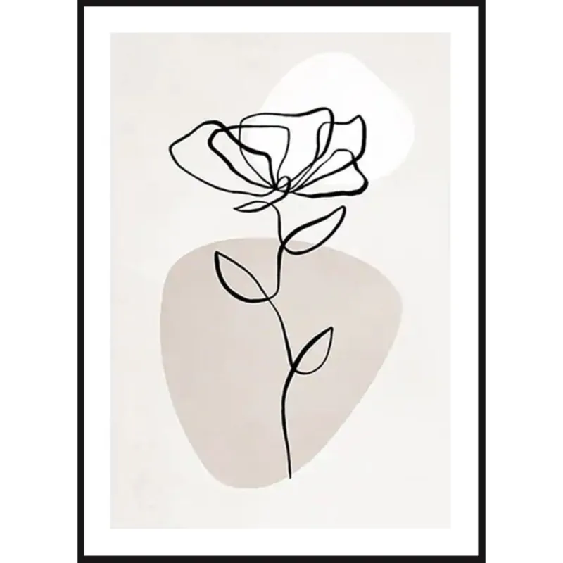 Poster Story, Plakat, Obraz - Róża w Konturach, wymiary 70 x 100 cm - Wyjątkowa oferta