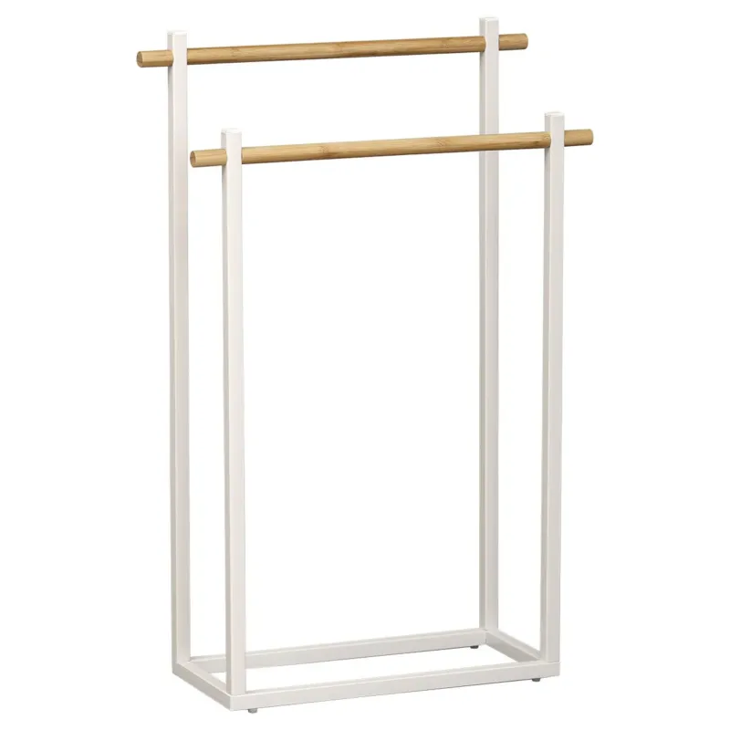 Promocja Stojak łazienkowy na ręczniki 82x53x20 cm ABOR biały -