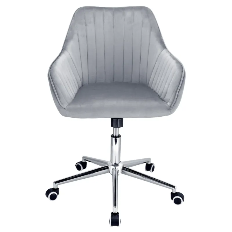 Eleganckie krzesło CORUM obrotowe biurowe do biura Fotel szare JUMIhome - Nowość
