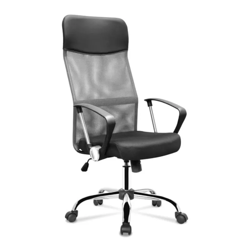 ERGONOMICZNY FOTEL OBROTOWY - SZARO-CZARNY - Wyprzedaż