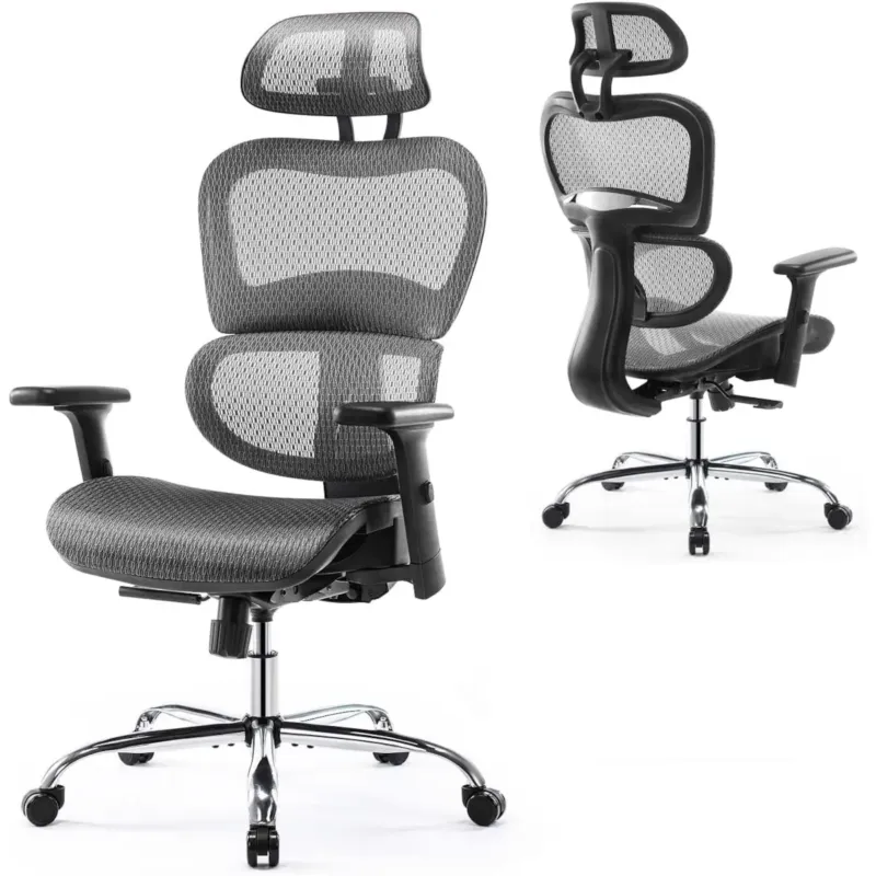FOTEL ERGONOMICZNY COMFY SIATKA REGULACJA CHROMOWANA PODSTAWA BIUROWY - Wyjątkowa oferta