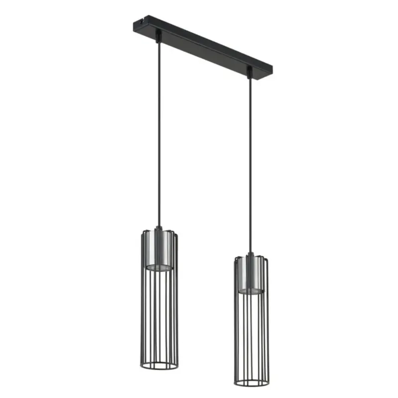 Srebrna lampa wisząca Fobia industrialny zwis druciaki - Ostatnie sztuki
