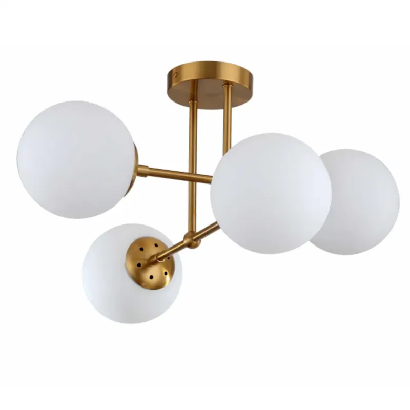 Ograniczona ilość Złota lampa wisząca Roma LP-1345/4P GD Light Prestige szklane kule do salonu -