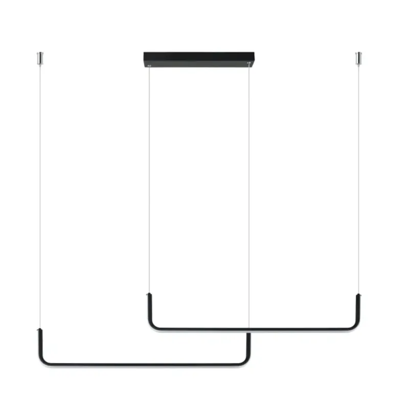 Szybka wysyłka Minimalistyczna lampa wisząca Malawi LP-1015/2P listwy czarne -