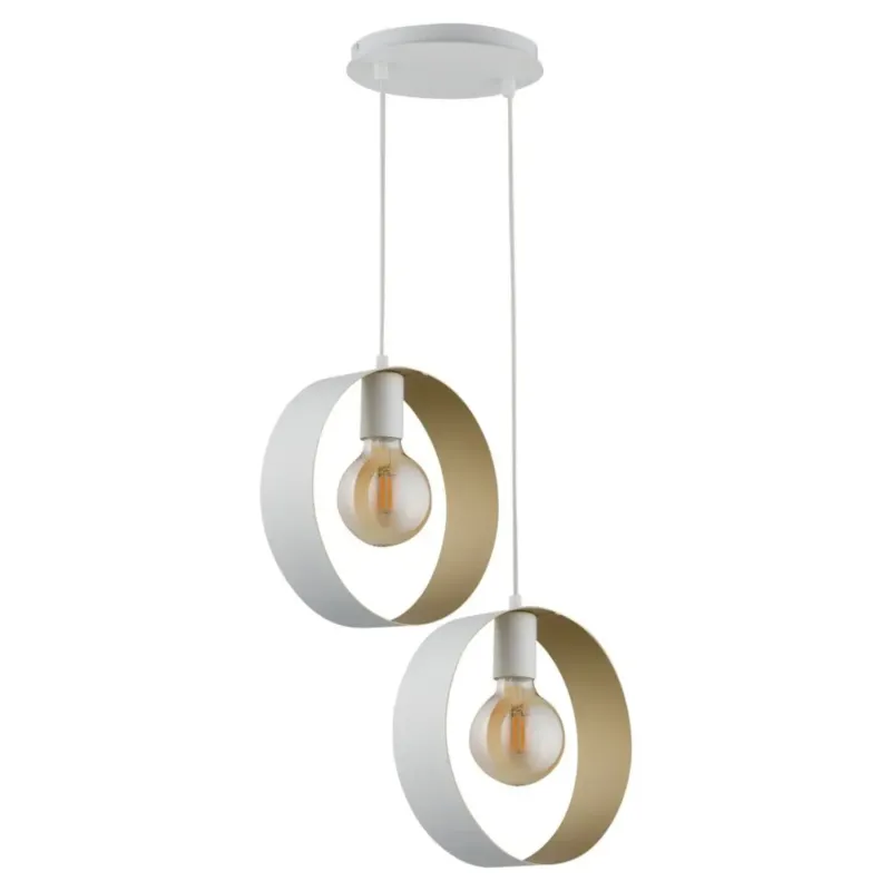 Bezpieczna płatność Minimalistyczna lampa wisząca HOOP 32290 Sigma biały zwis pokojowy rings -