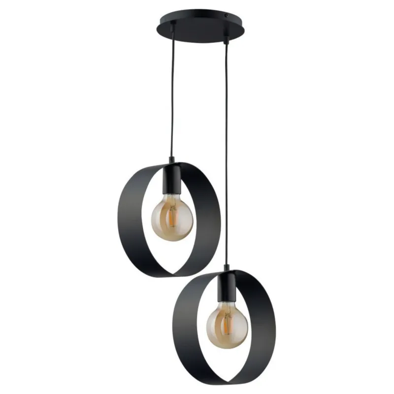 Super okazja Czarny zwis metalowy HOOP 32281 Sigma 2-punktowy do sypialni -