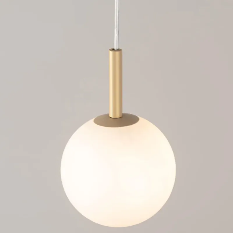 Złota lampa wisząca Gama mleczna kula nad stół do jadalni - Cena promocyjna