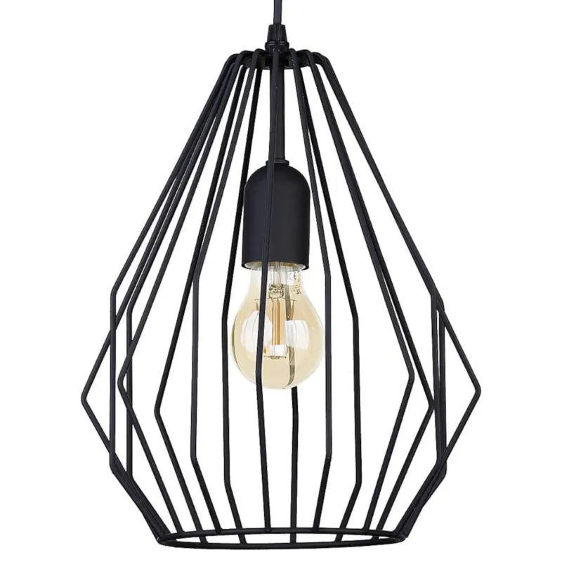 Geometryczna klatka lampa wisząca Brylant 2257 TK Lighting metalowa czarna - Zamów dziś