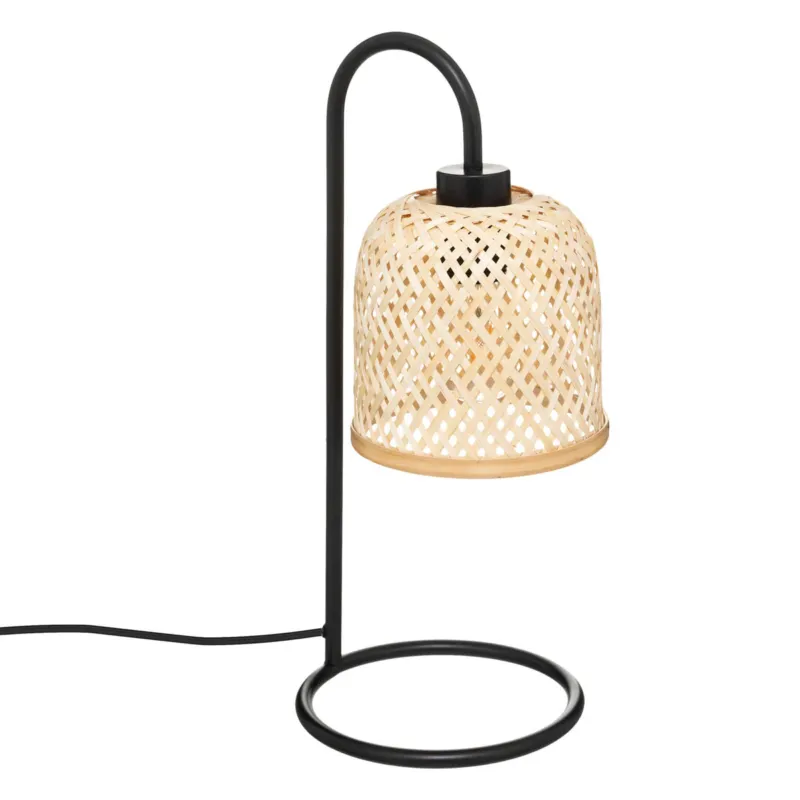 Obniżka ceny Lampka nocna ALI, bambusowy kosz z plecionki, Ø 16 cm -