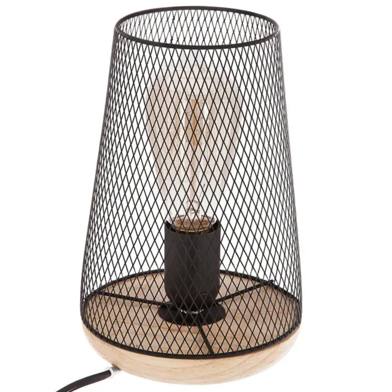 Lampa stołowa metalowa na żarówkę dekoracyjną, 23 cm - Zniżka