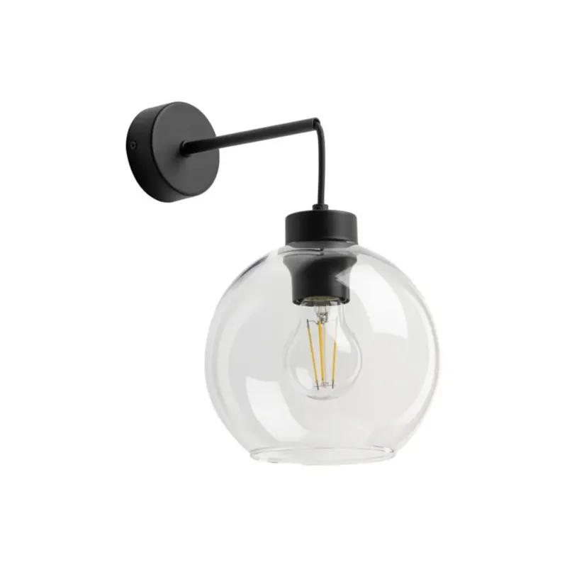 Hit cenowy Kinkiet ścienny TK Lighting CUBUS Transparent 10245 czarny E27 nowoczesny -