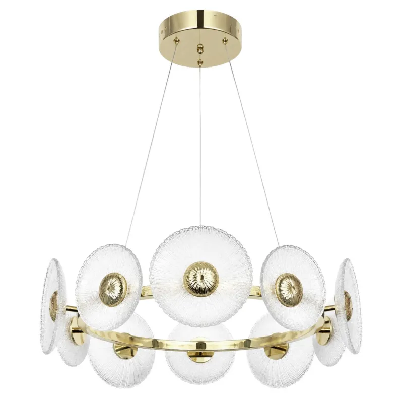 Lampa Sufitowa Wisząca Swe071-Cp 60Cm Złoty, Szkło, Metal - Do wyczerpania zapasów