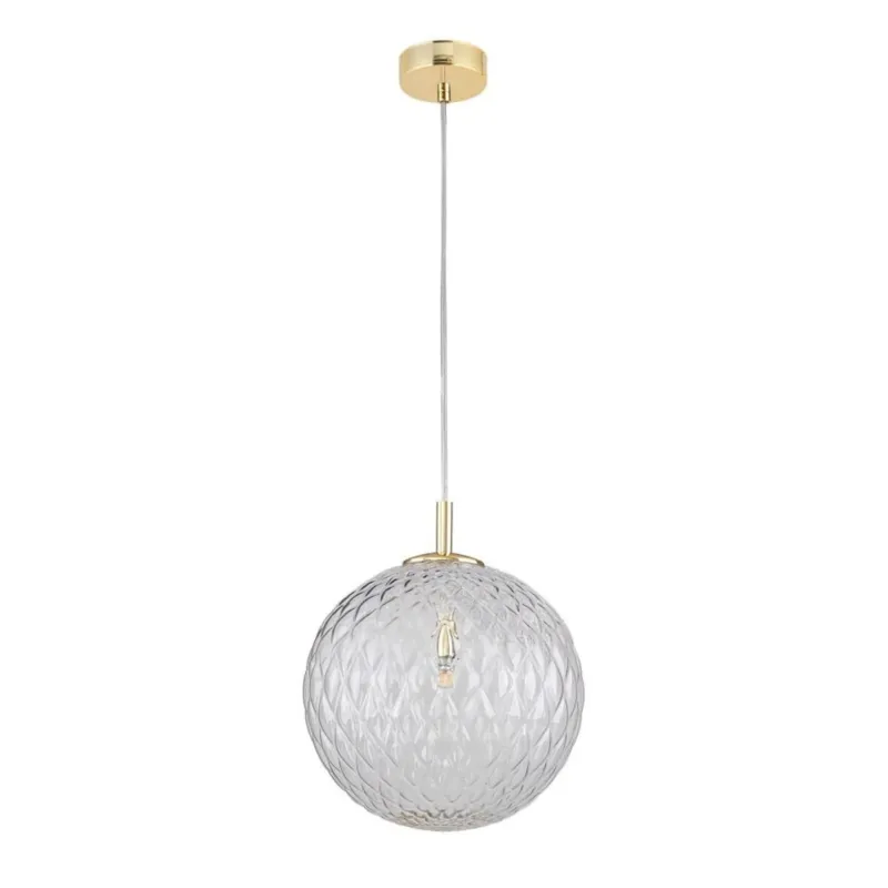 Sprawdź teraz Lampa wisząca TK Lighting CADIX GOLD 300 złota transparentny klosz G9 nowoczesna do salonu jadalni kuchni -