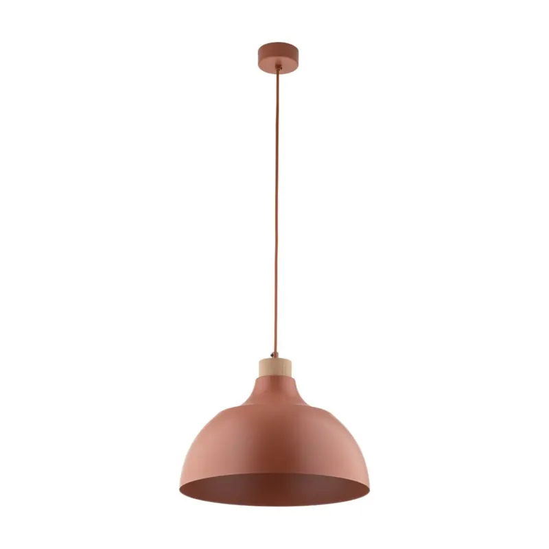 Okazja Lampa wisząca TK Lighting CAP BRICK 6927 ceglana E27 drewno/stal 34 cm regulowana do salonu jadalni kuchni -
