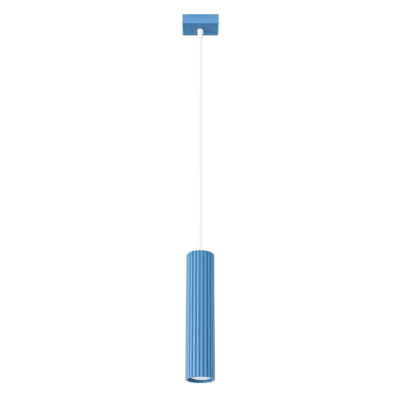 Super okazja Lampa wisząca KARBON 1 błękitna -