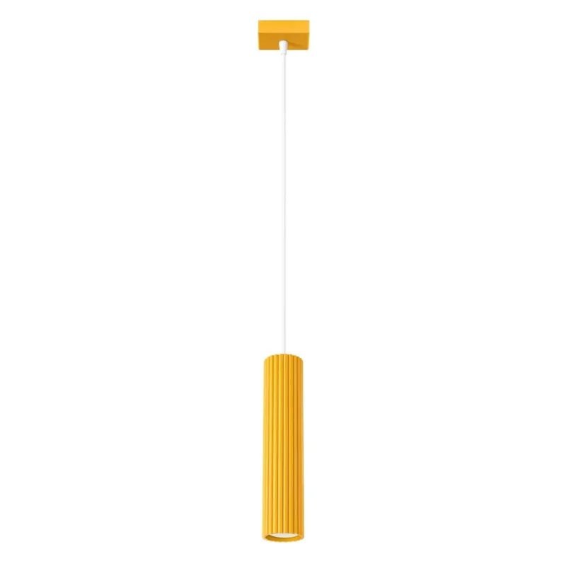 Lampa wisząca KARBON 1 żółta - Łatwy zwrot