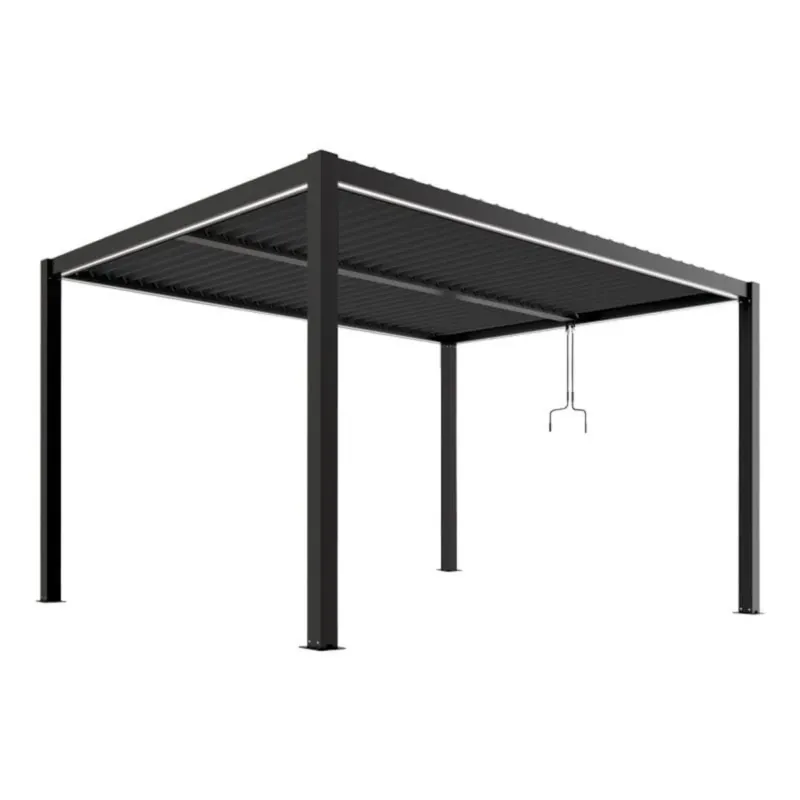 Kup online Panel żaluzjowy do pergoli 3m Aluminiowy w kolorze drewna -