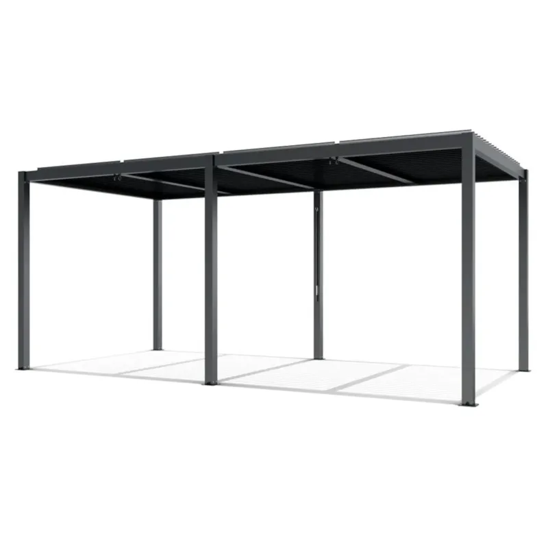 Łatwy zwrot Pergola ogrodowa Luxe 7.8x3m aluminiowa, antracyt LED -
