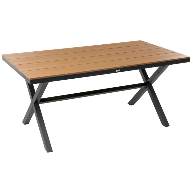 Stół ogrodowy TIANO 160 cm 90 cm Metal Czarny - Tylko dziś