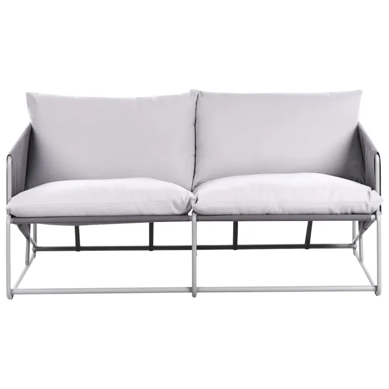 Sofa ogrodowa dla 2 osób PONTE Metal Szary - Szybka wysyłka