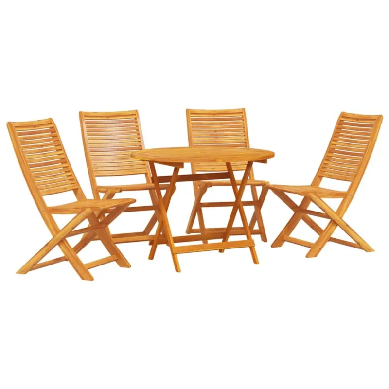 vidaXL Zestaw do jadalni w ogrodzie 5 pcs Brązowy lite drewno akacjowe - Ekspresowa dostawa