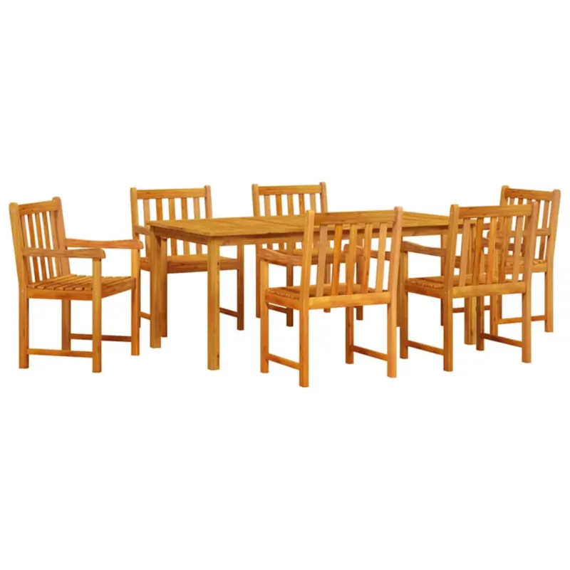 vidaXL Zestaw do jadalni w ogrodzie 7 pcs Brązowy lite drewno akacjowe - Bezpieczne zakupy