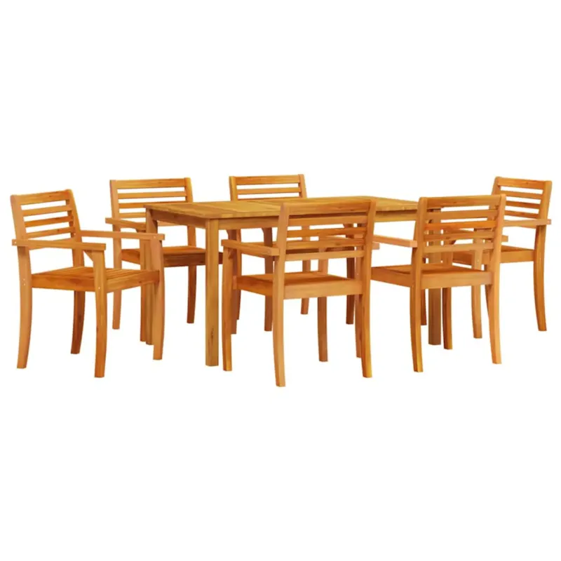vidaXL Zestaw do jadalni w ogrodzie 7 pcs Brązowy lite drewno akacjowe - Zamów dziś