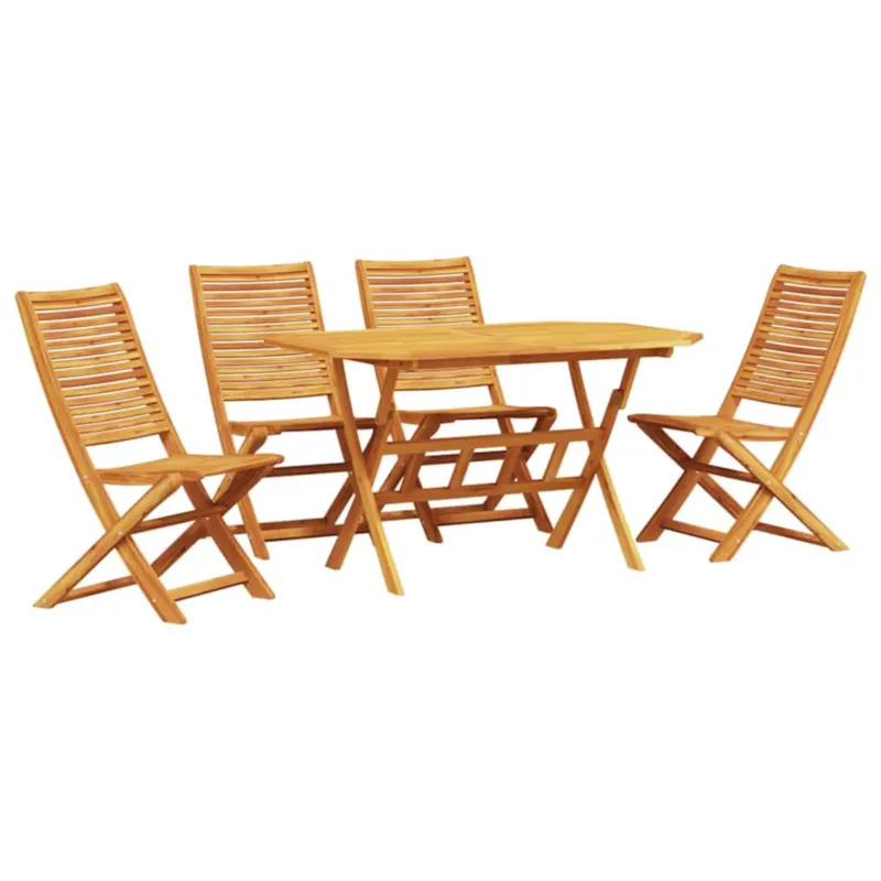 vidaXL Zestaw do jadalni w ogrodzie 5 pcs Brązowy lite drewno akacjowe - Tani