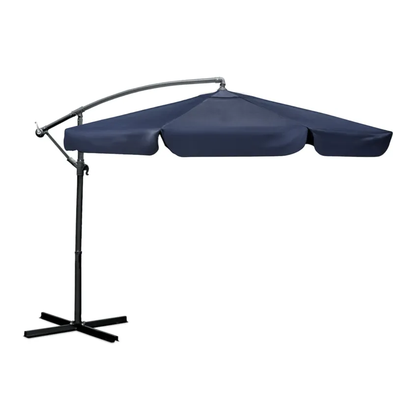 Parasol ogrodowy składany z wysięgnikiem pokrowiec 6 segmentów ø 350cm Plonos - Hit sprzedaży