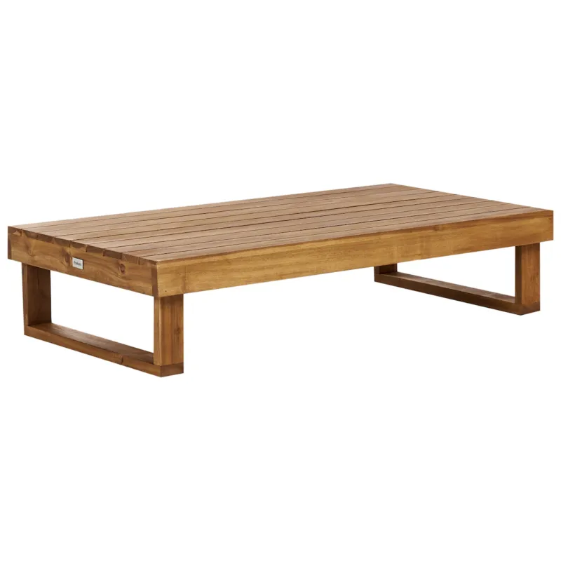 Niska cena Stolik kawowy ogrodowy MARETTIMO 60 cm 110 cm Certyfikowane drewno akacjowe Brązowy -