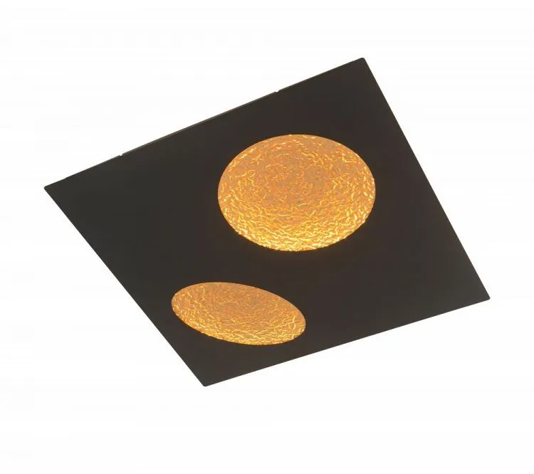 Plafon led 36W 3000K 3-stopniowe ściemnianie czarno/złoty Ostatnie sztuki
