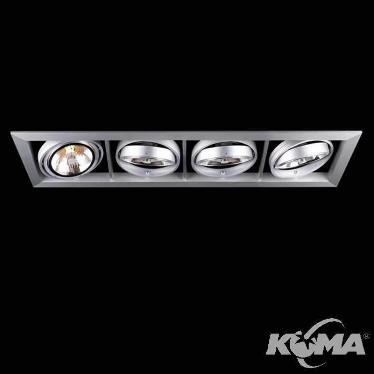 Bestseller Oprawa wpuszczana czarna 4x50W QR111 12V