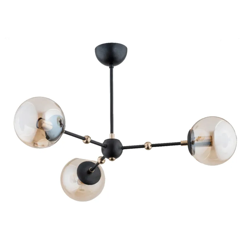 Zamów dziś Lampa sufitowa Itoris 28363 Alfa 3xE14 LED Metal Czarny - Stare Złoto