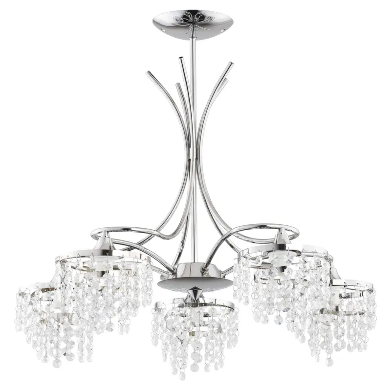 Lampa sufitowa Kaliopa 24455 Alfa 5xE14 LED Metal Chrom Promocja