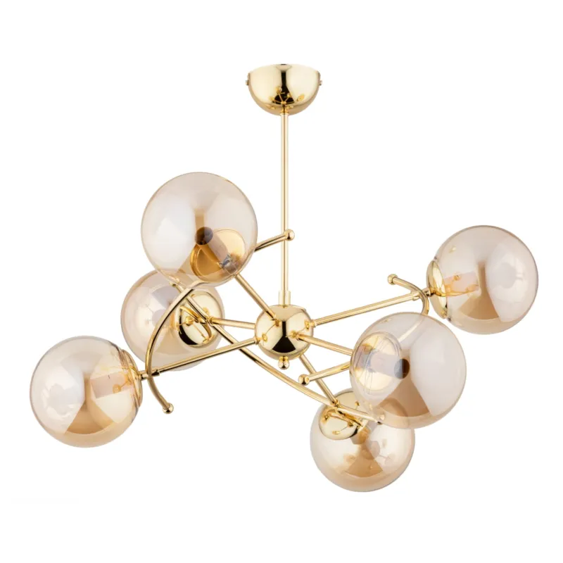 Nowy Lampa sufitowa Kosmito 63164 Alfa 6xE14 LED Metal Złoty