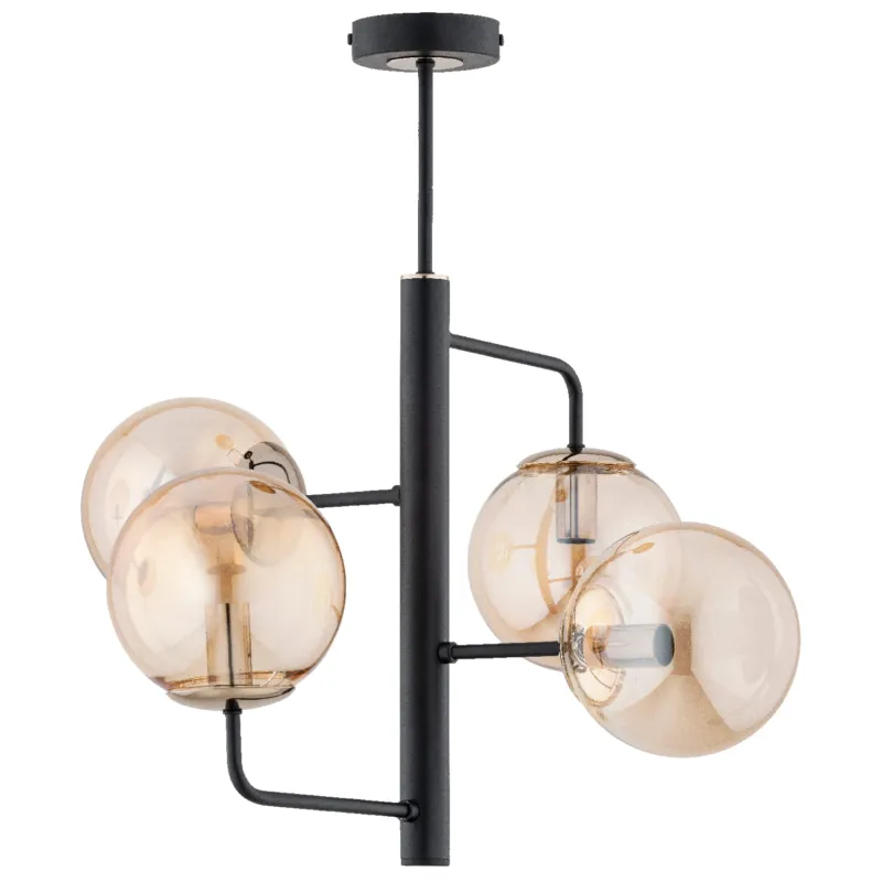 Oferta Lampa sufitowa Lamur 63283 Alfa 4xE14 LED Metal Czarny - Stare Złoto