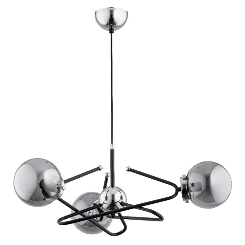 Lampa sufitowa Laura 28473 Alfa 3xE14 LED Metal Czarny - Chrom Kup online