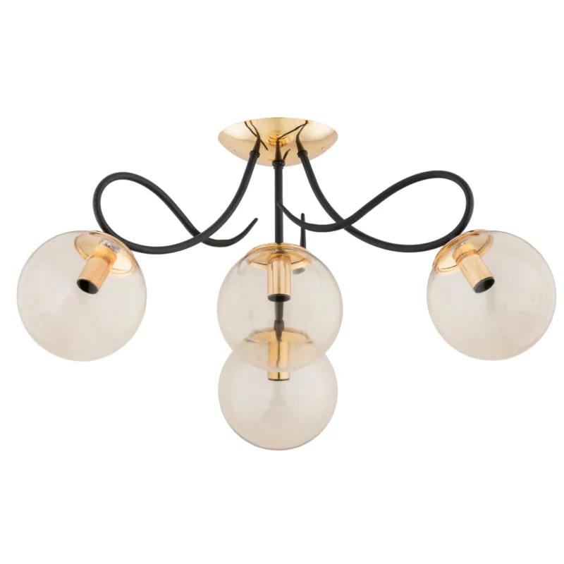 Lampa sufitowa Oxa 63214 Alfa 4xE14 LED Metal Złoty - Czarny Nowość