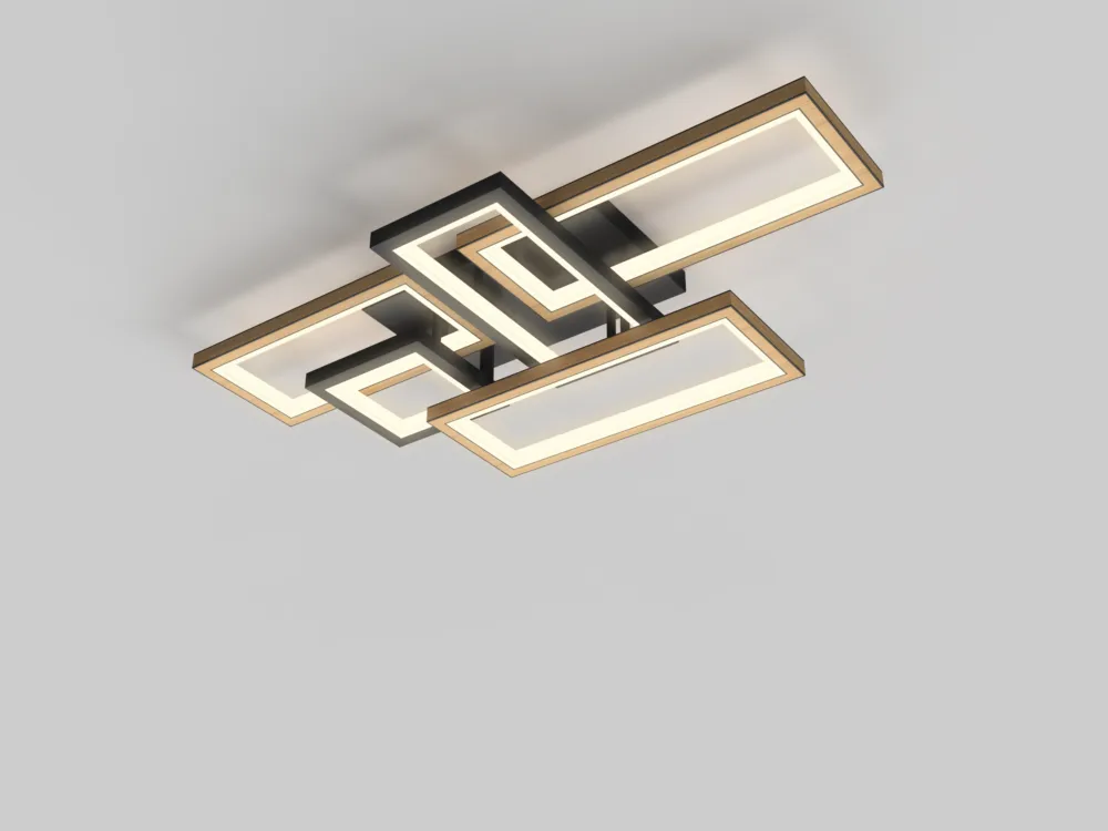 Obniżka ceny Lampa sufitowa Matera 9022-506 Aviano Lighting 1xLED 60W Metal / Tworzywo Czarny Mat / Kolor Drewna