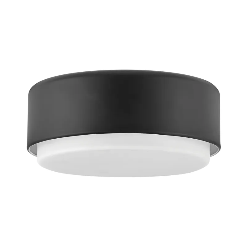 Wysoka jakość Lampa sufitowa Plafon Cedric HK-CEDRIC-F-S-BK Elstead Lighting 2xE27 40W Stal, szkło opalowe Czarny
